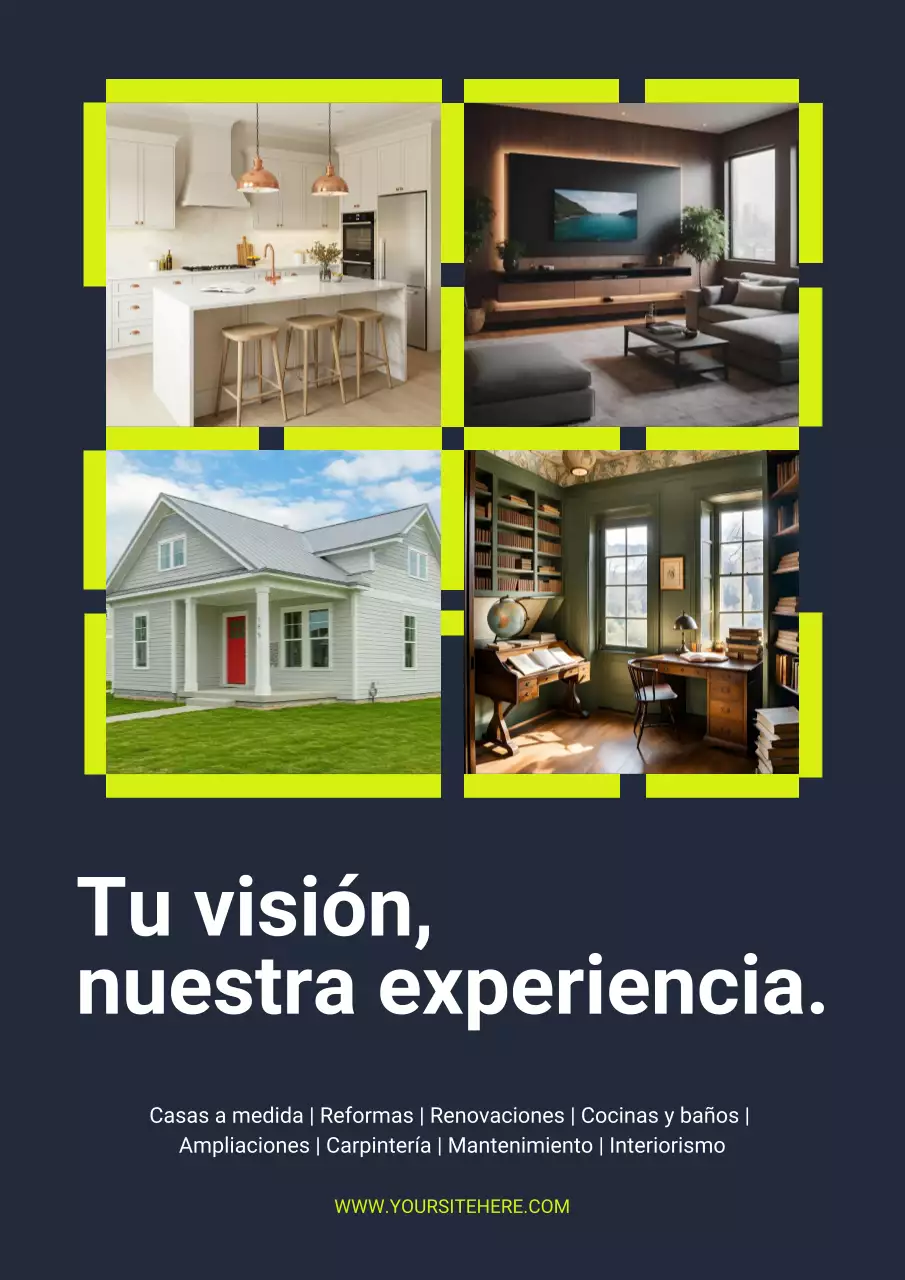 Cartel publicitario de renovación moderna de la Marina