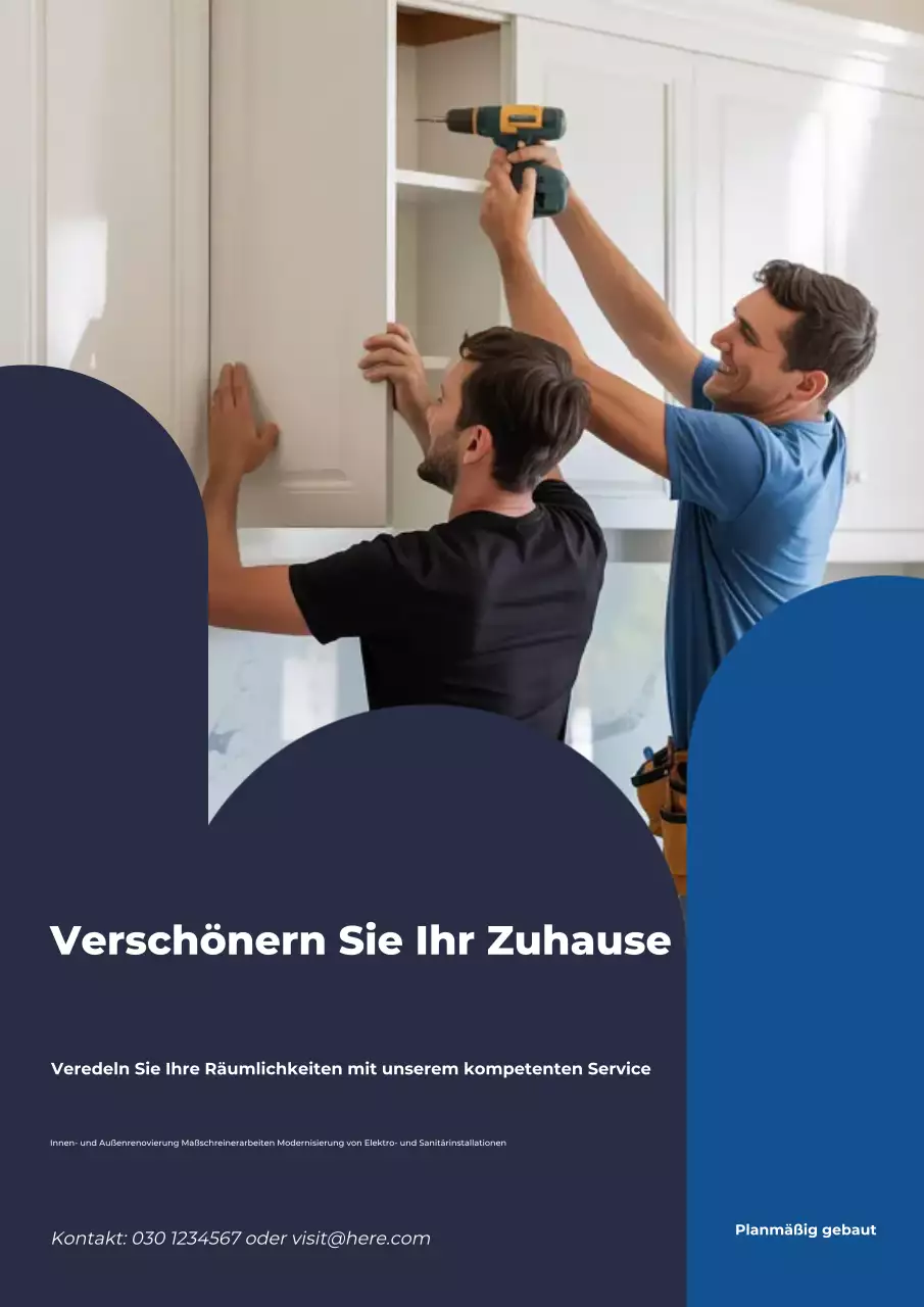 Modernes Renovierungswerbeplakat der Marine