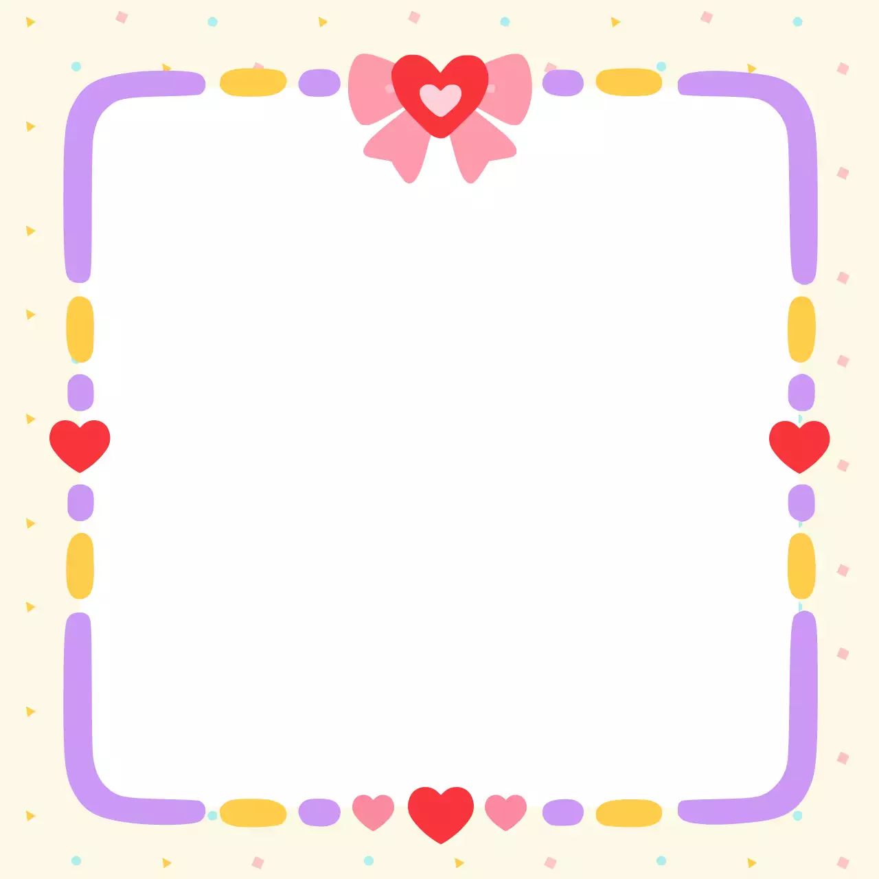 옐로우 키치한 러블리 프레임 미니 노트