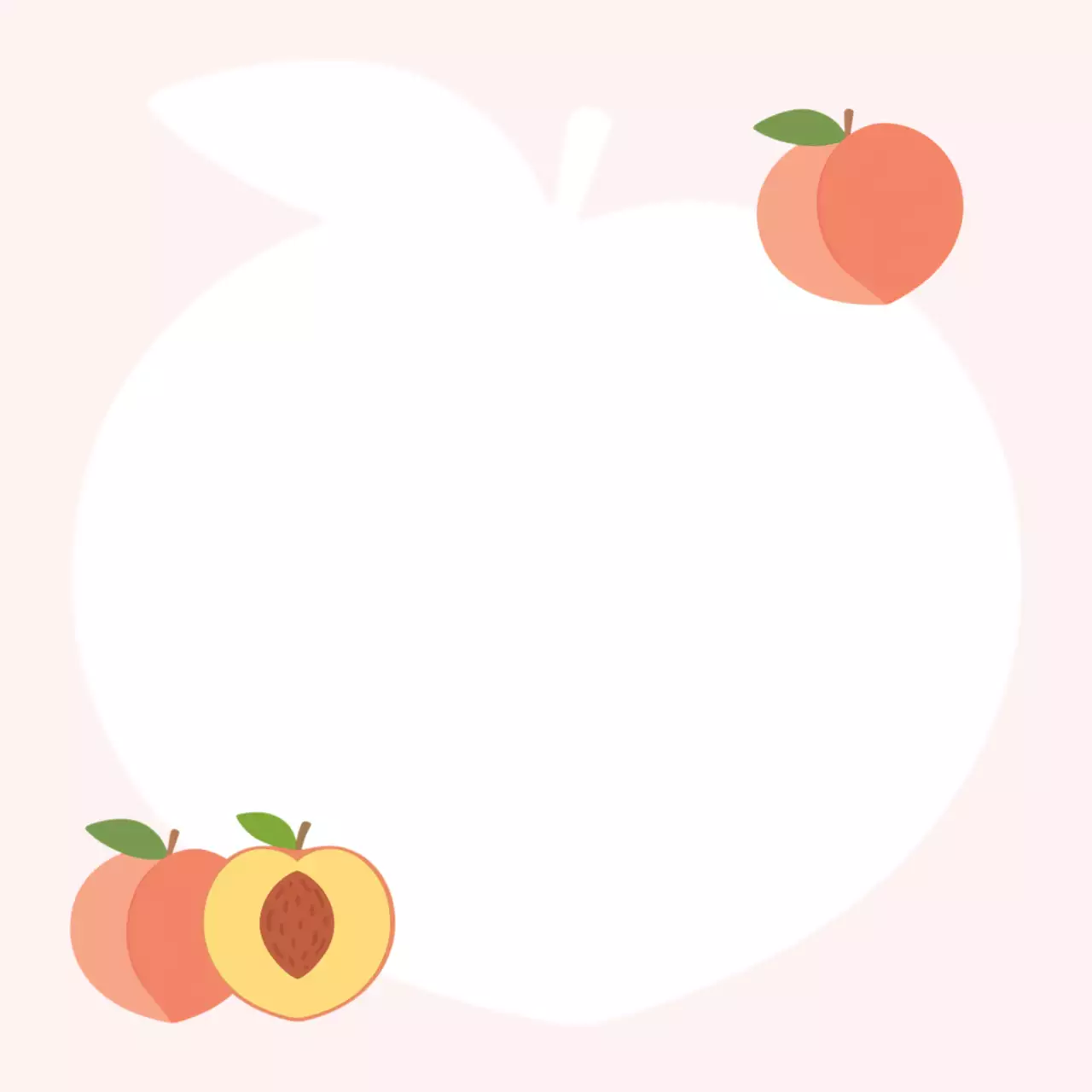 핑크 아기자기한 과일 포토프레임