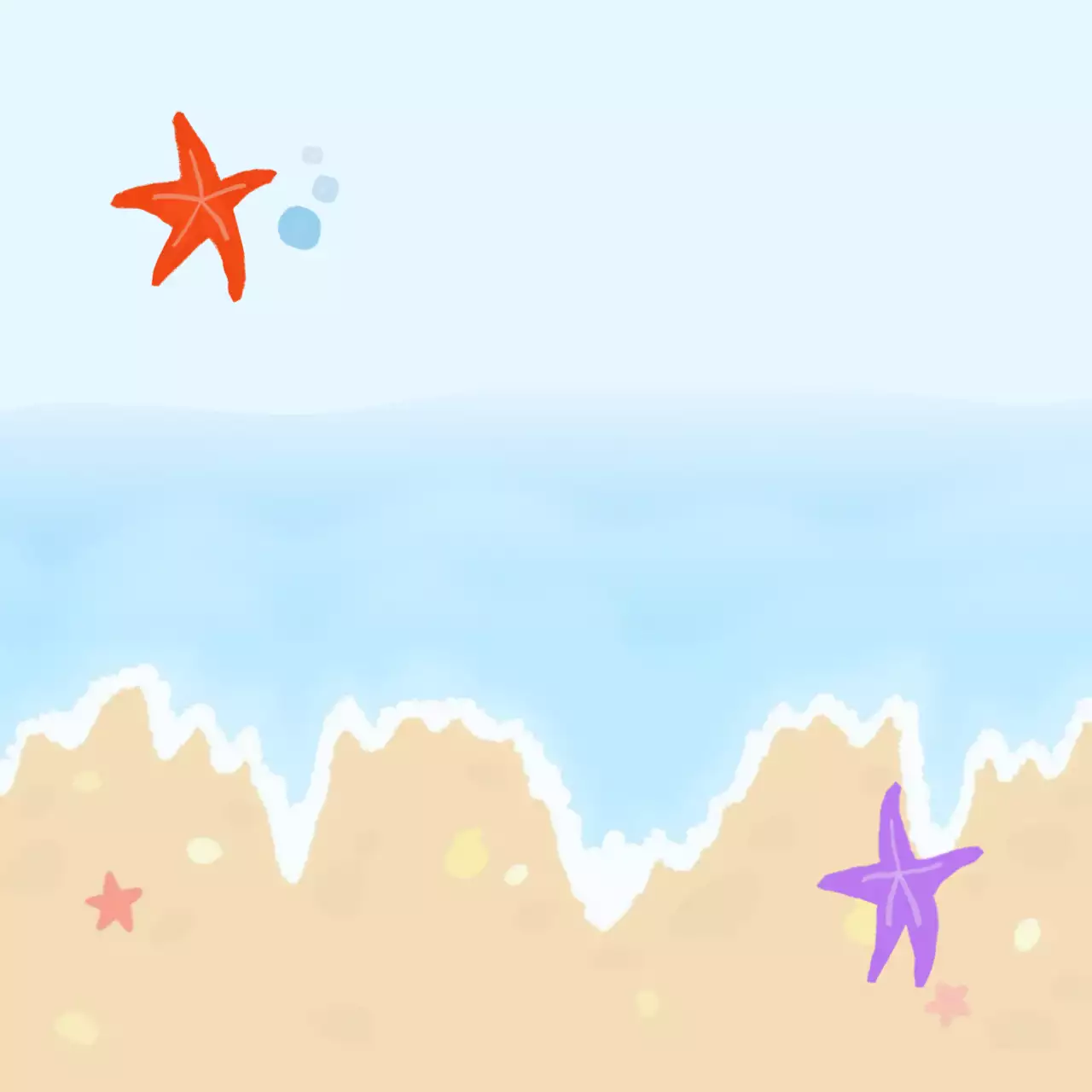 하늘색 미니멀 바다여행 안내