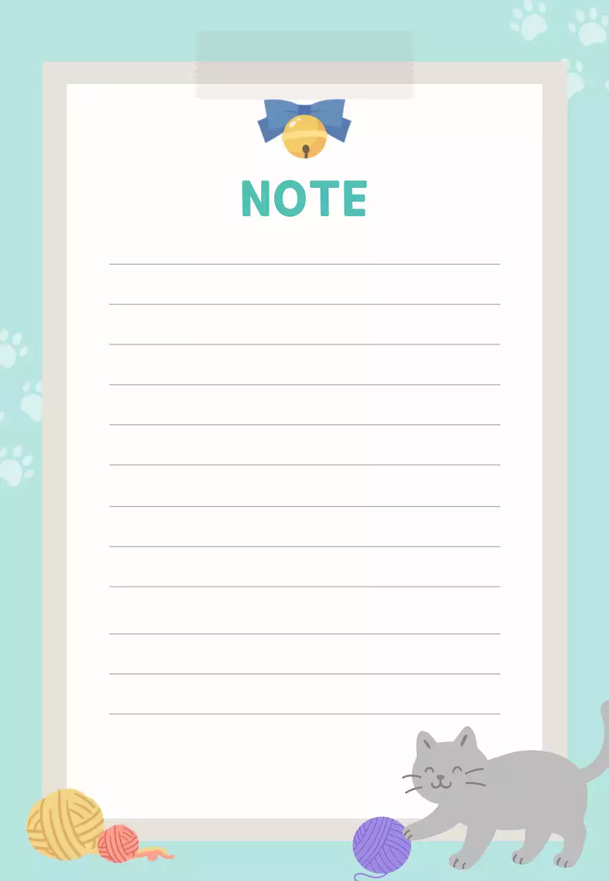 민트 아기자기한 기록 노트