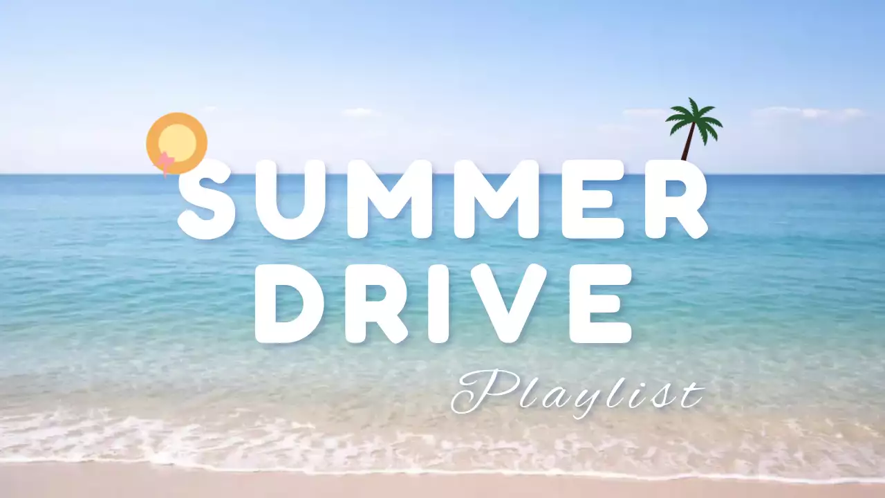 블루 청량 여름드라이브 플레이리스트 커버