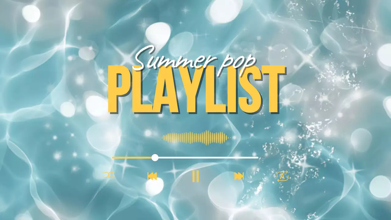 노랑 미니멀 여름 음악 플레이리스트 홍보