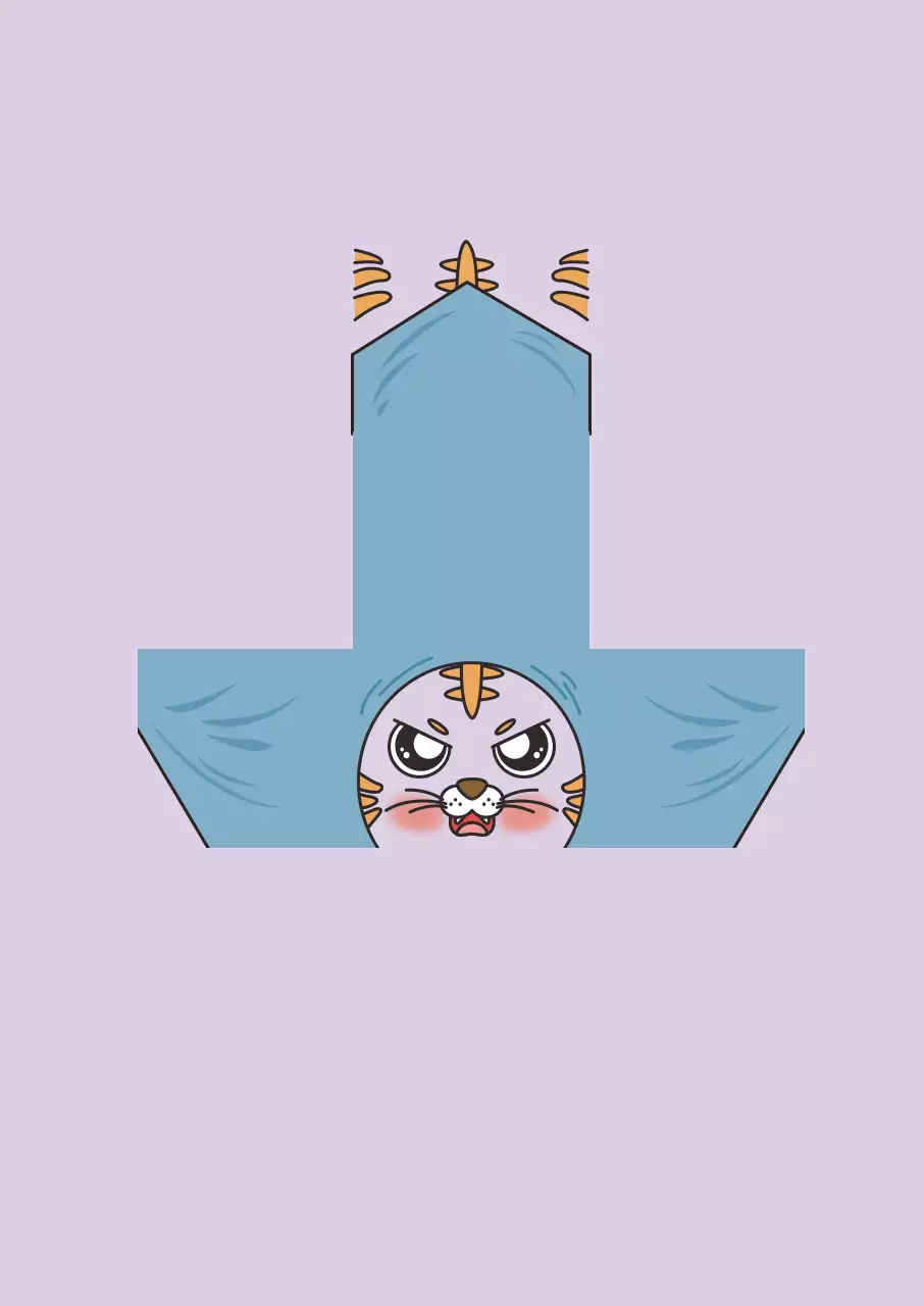 연보라 미니멀 동물 캐릭터 굿즈