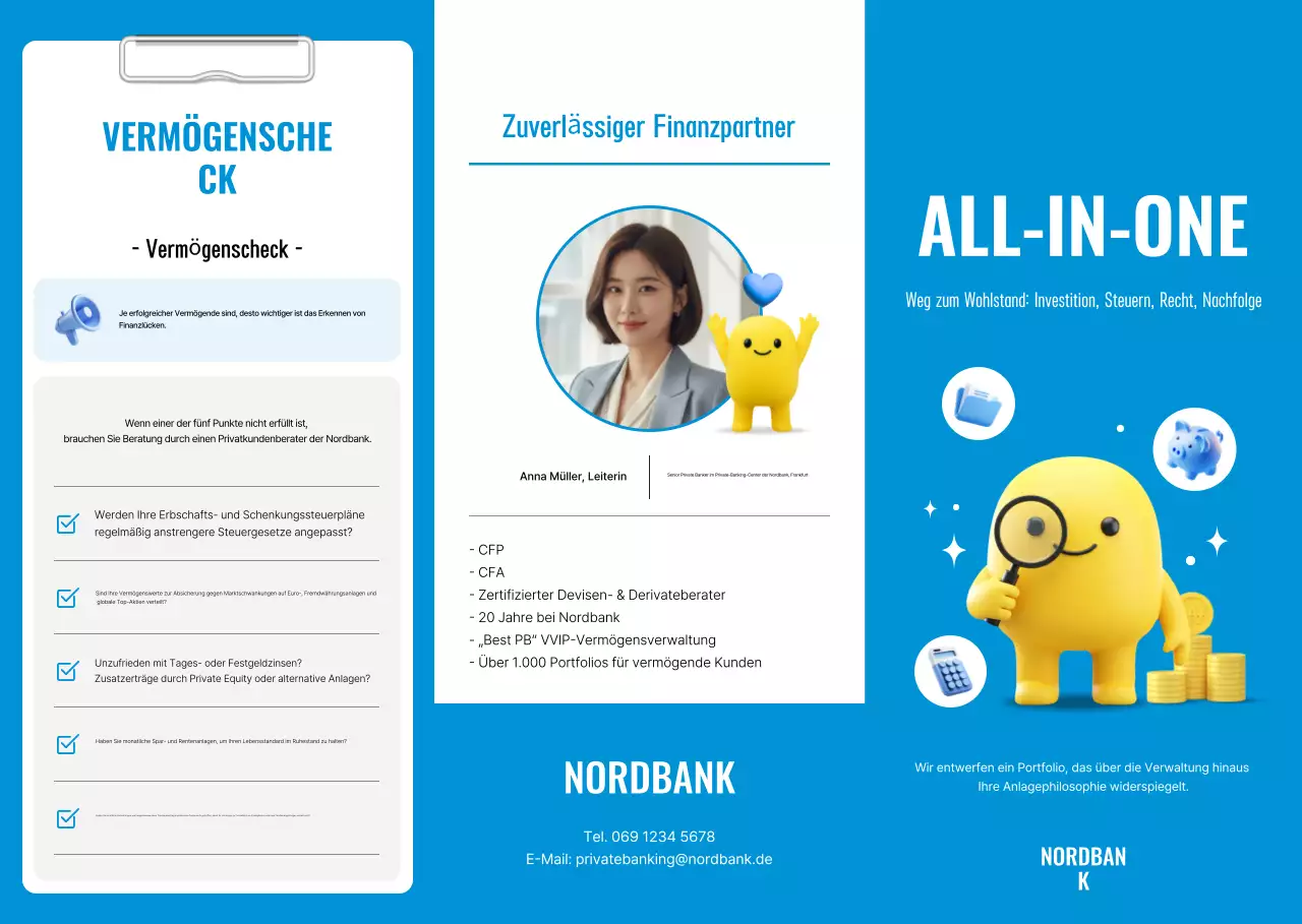 Leitfaden für Privatkundenbanking der Blue Neat Bank