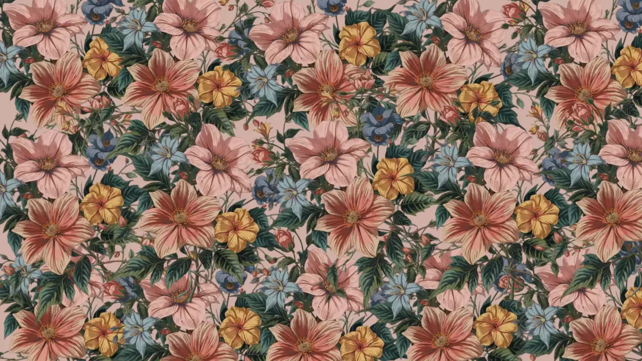 분홍색 빈티지 자연 포토프레임