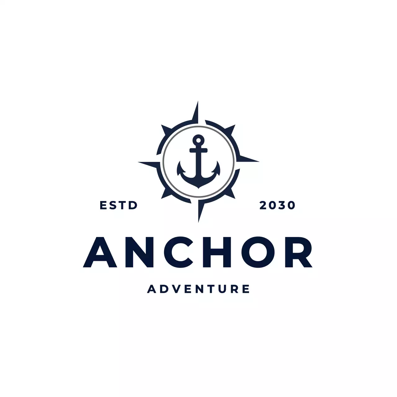 navy minimalist adventure brand identity