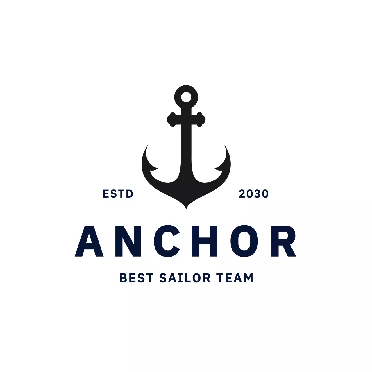 black minimalist nautical business