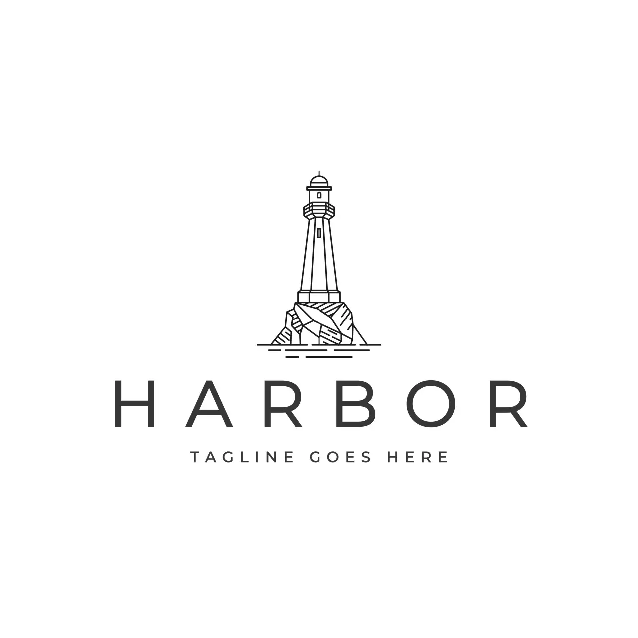 블랙 미니멀리스트 항구 사업