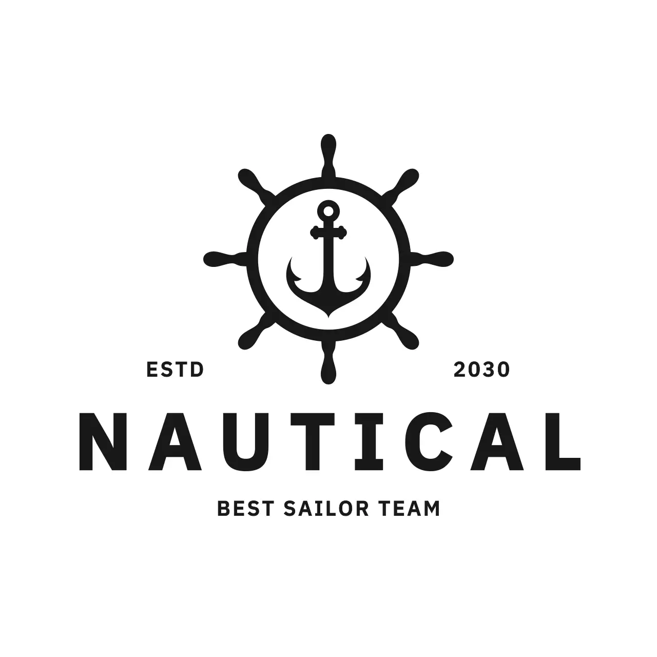 심플한 블랙 해양 브랜드 아이덴티티