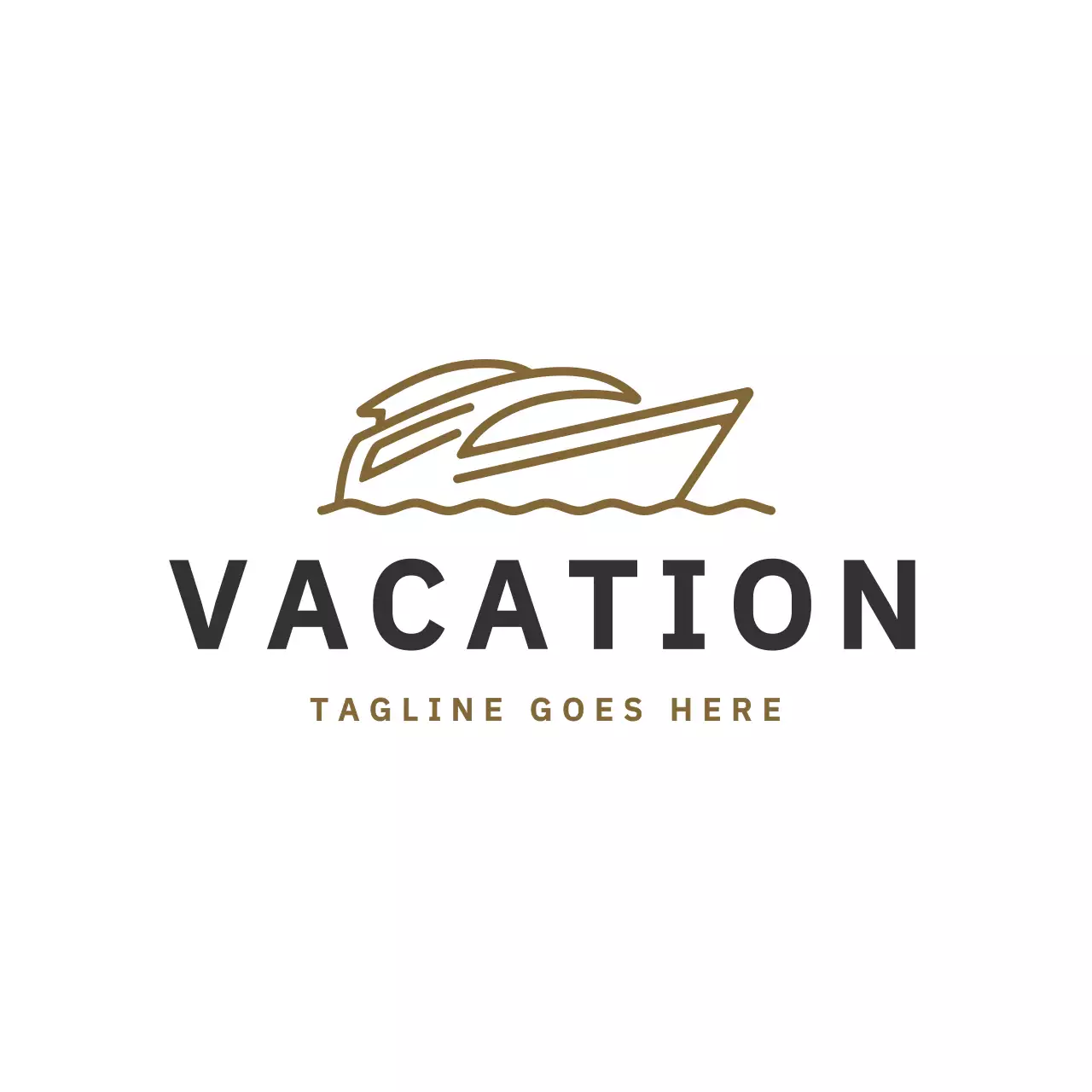 brown minimalist nautical travel brand identity