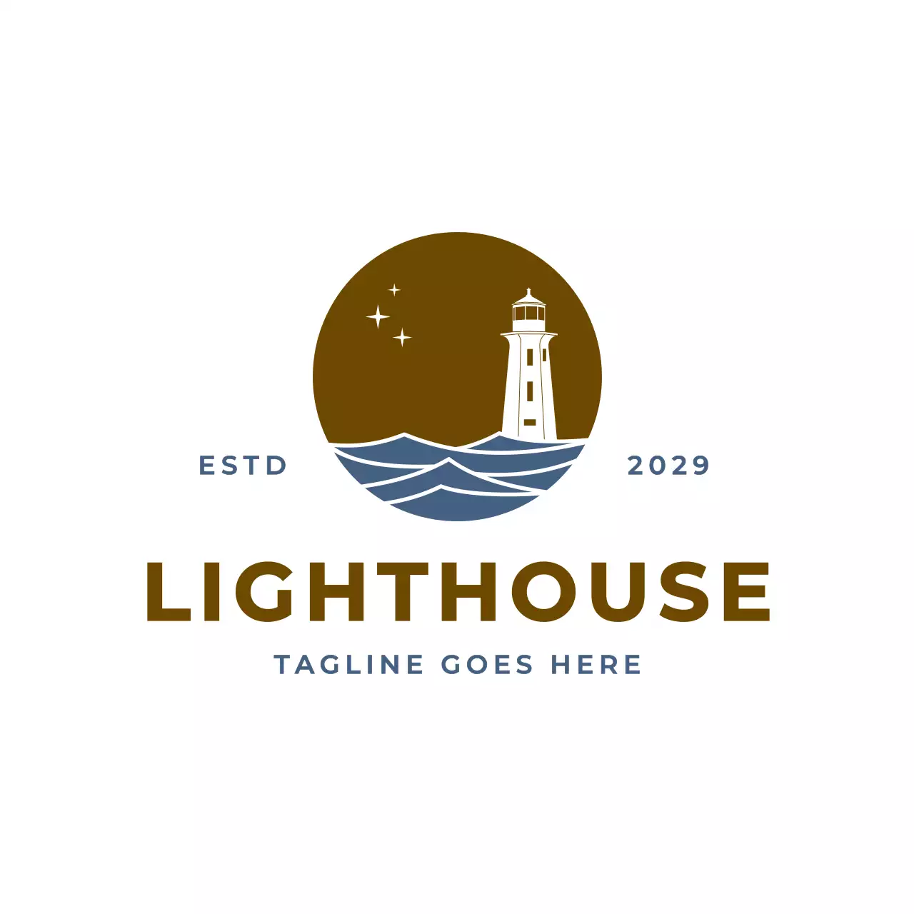 Black Minimal Lighthouse Harbor Brand Identity