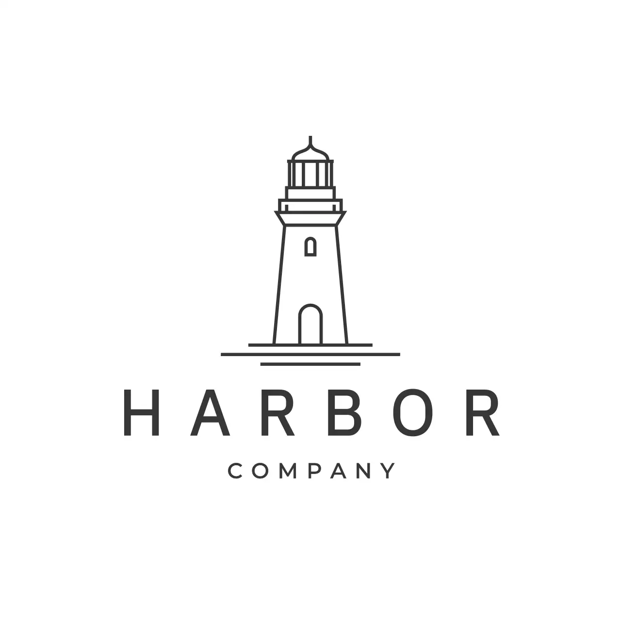 블랙 미니멀 라이트하우스 브랜드 아이덴티티