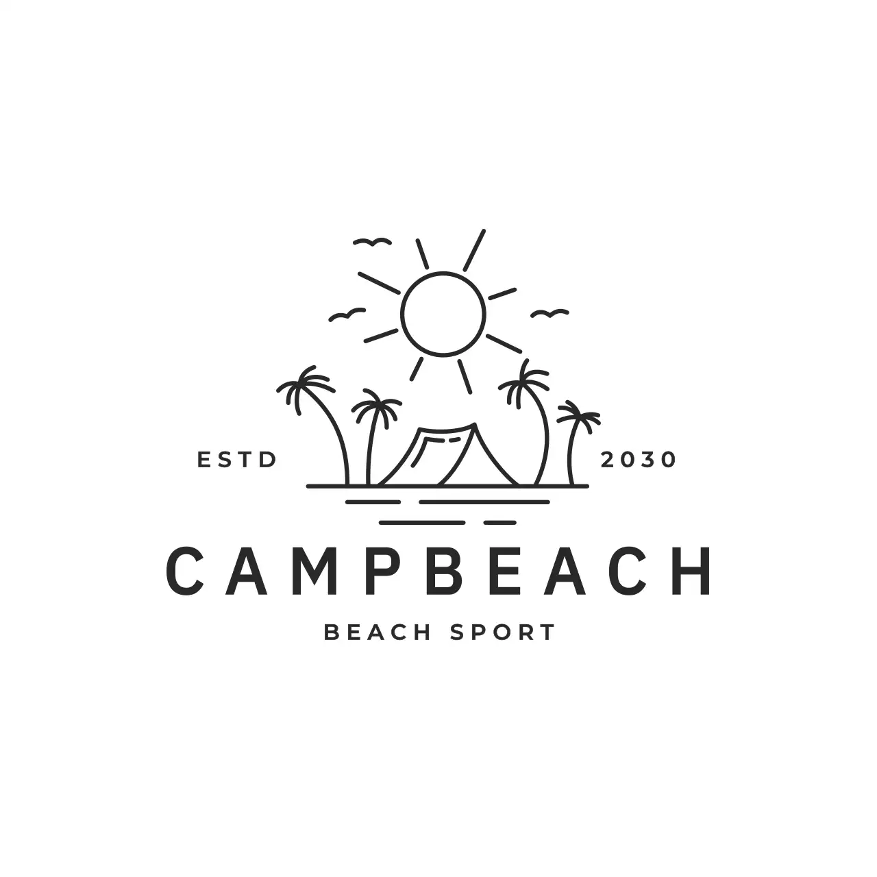 black minimalist beach sport guide