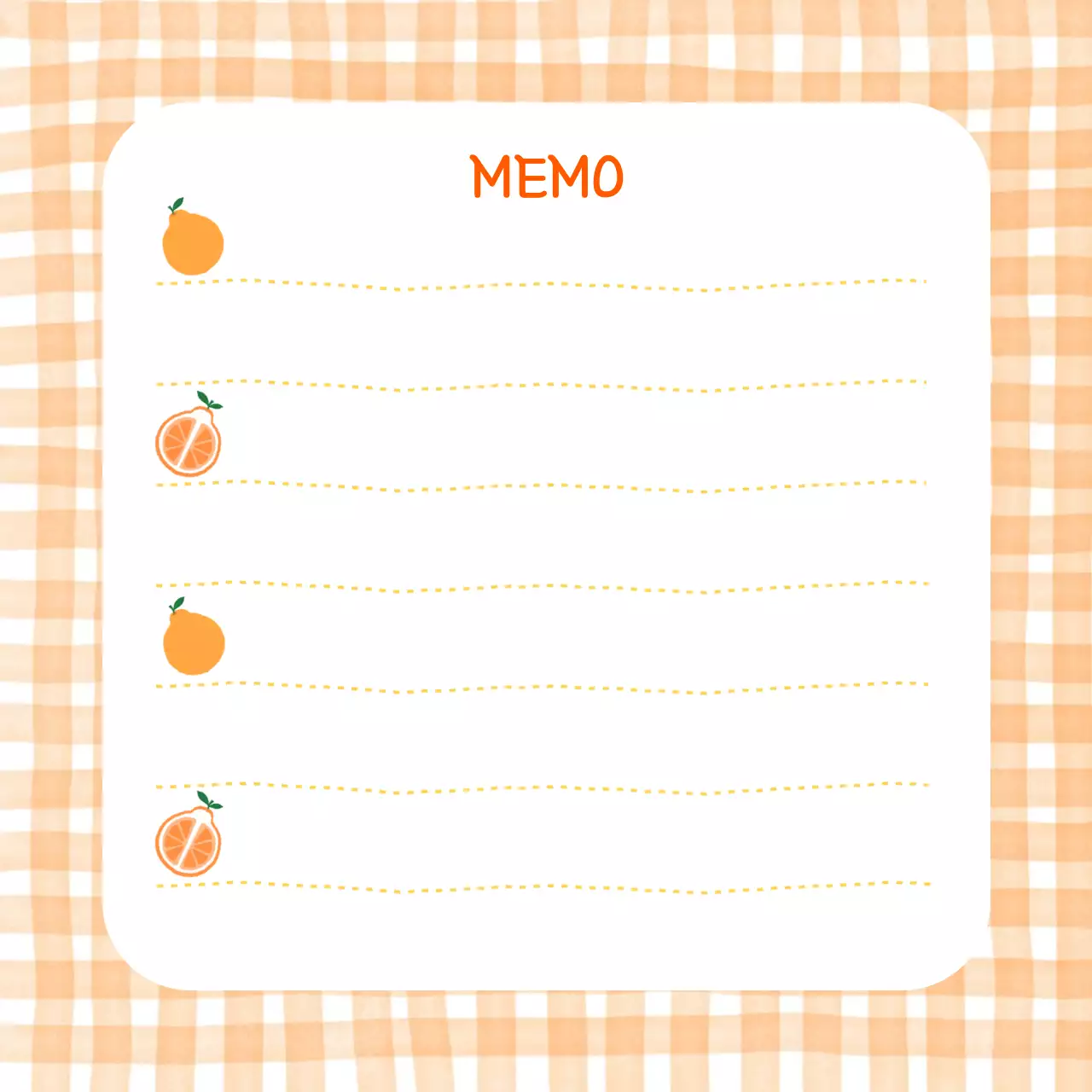 오렌지 깔끔한 과일 프레임