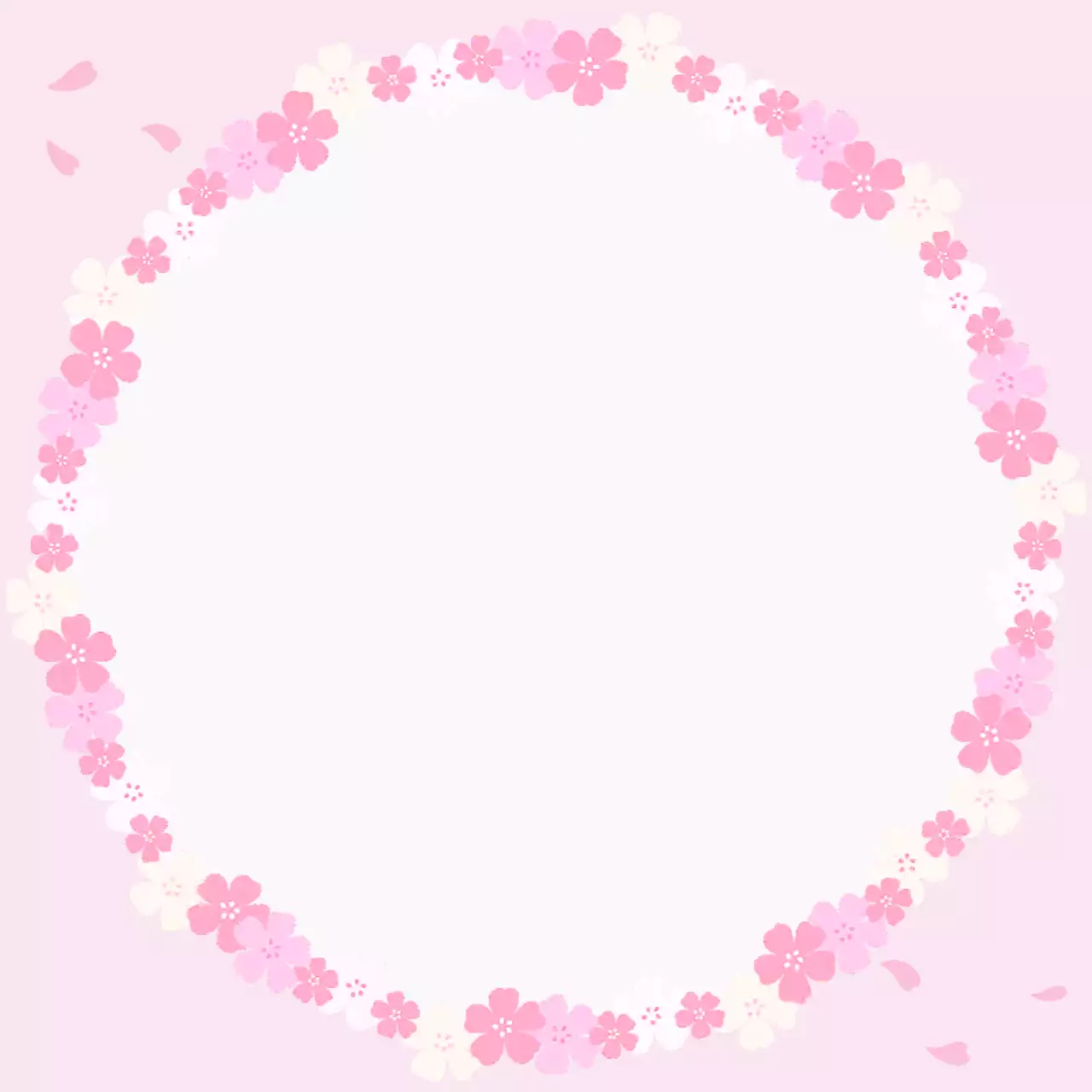 핑크 아기자기한 꽃 프레임