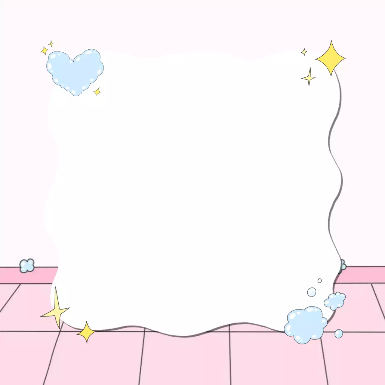 분홍색 아기자기한 목욕 다꾸