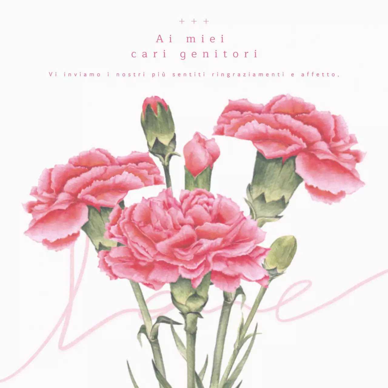 Festa dei genitori semplice e rosa