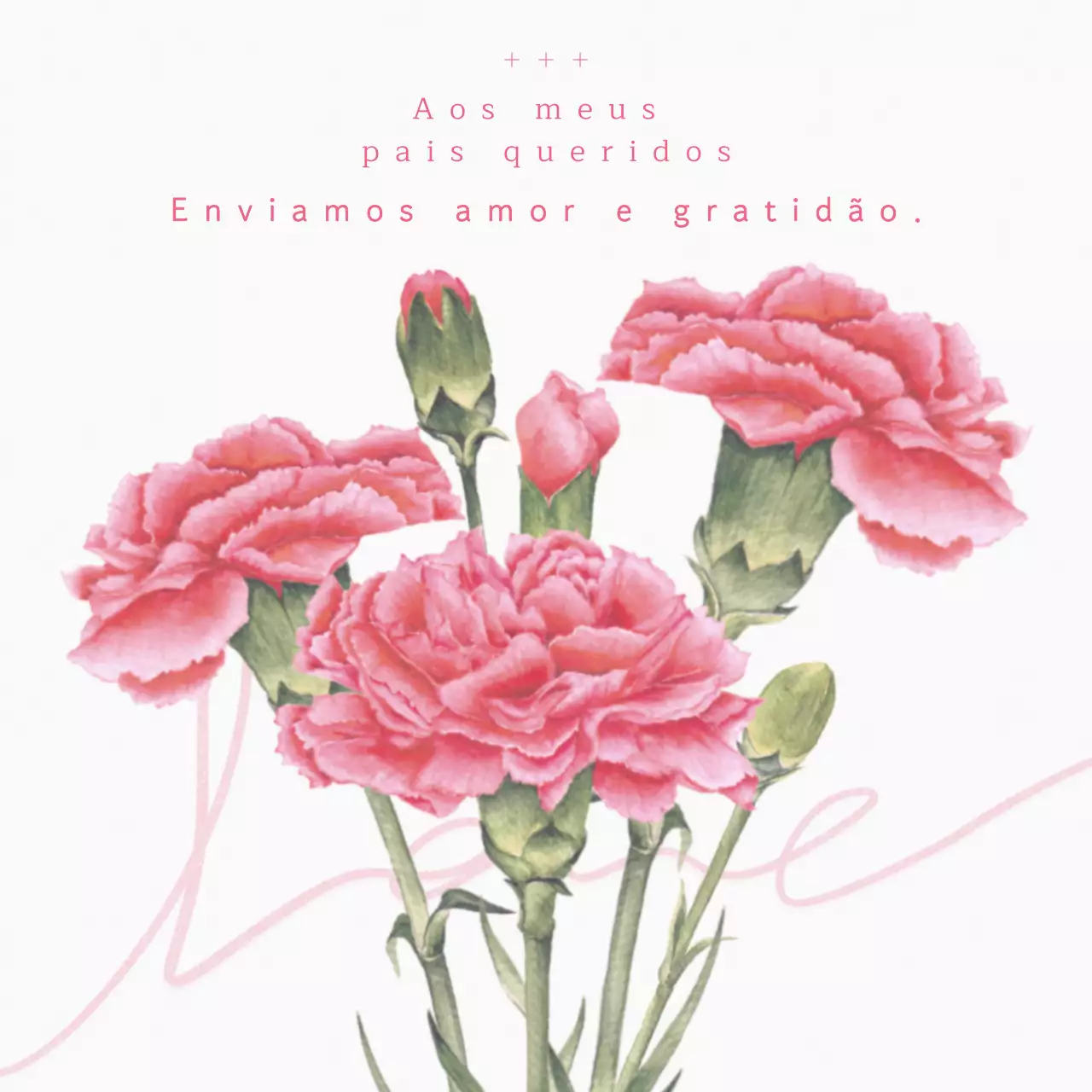 Celebração simples e rosa do Dia dos Pais