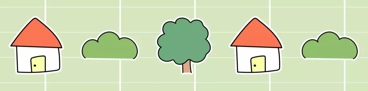 초록 단순 자연 안내 테이프