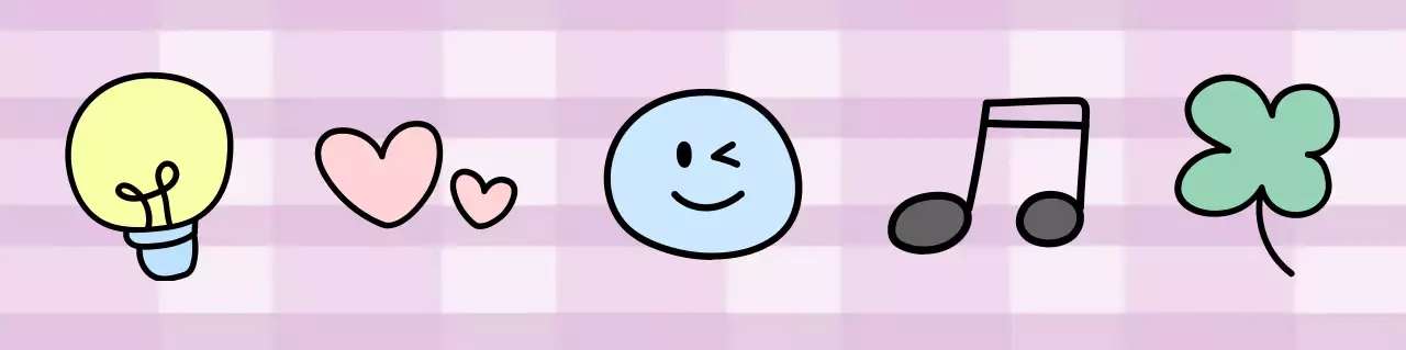 연보라 아기자기한 이모티콘 스티커