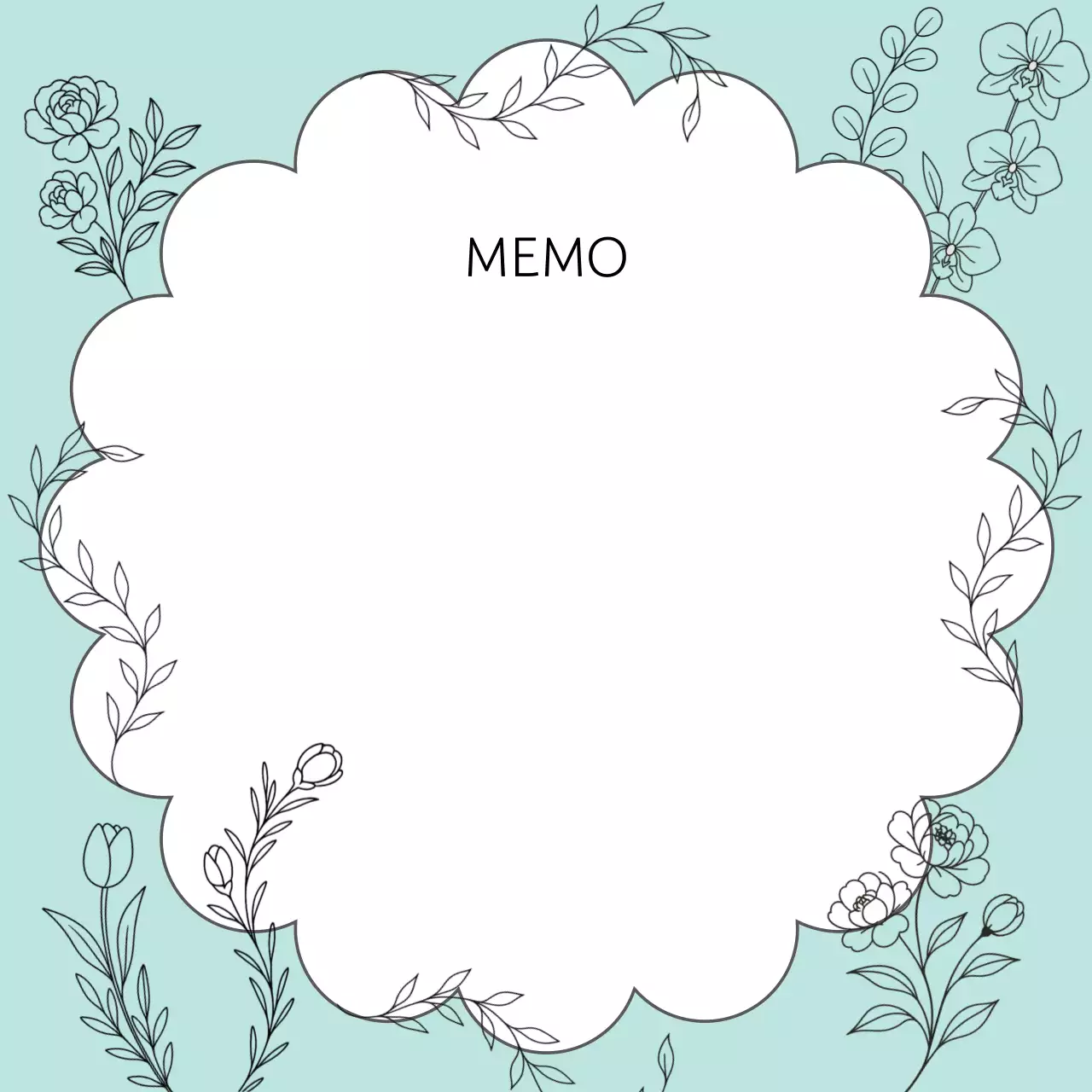 민트 심플 문구 프레임