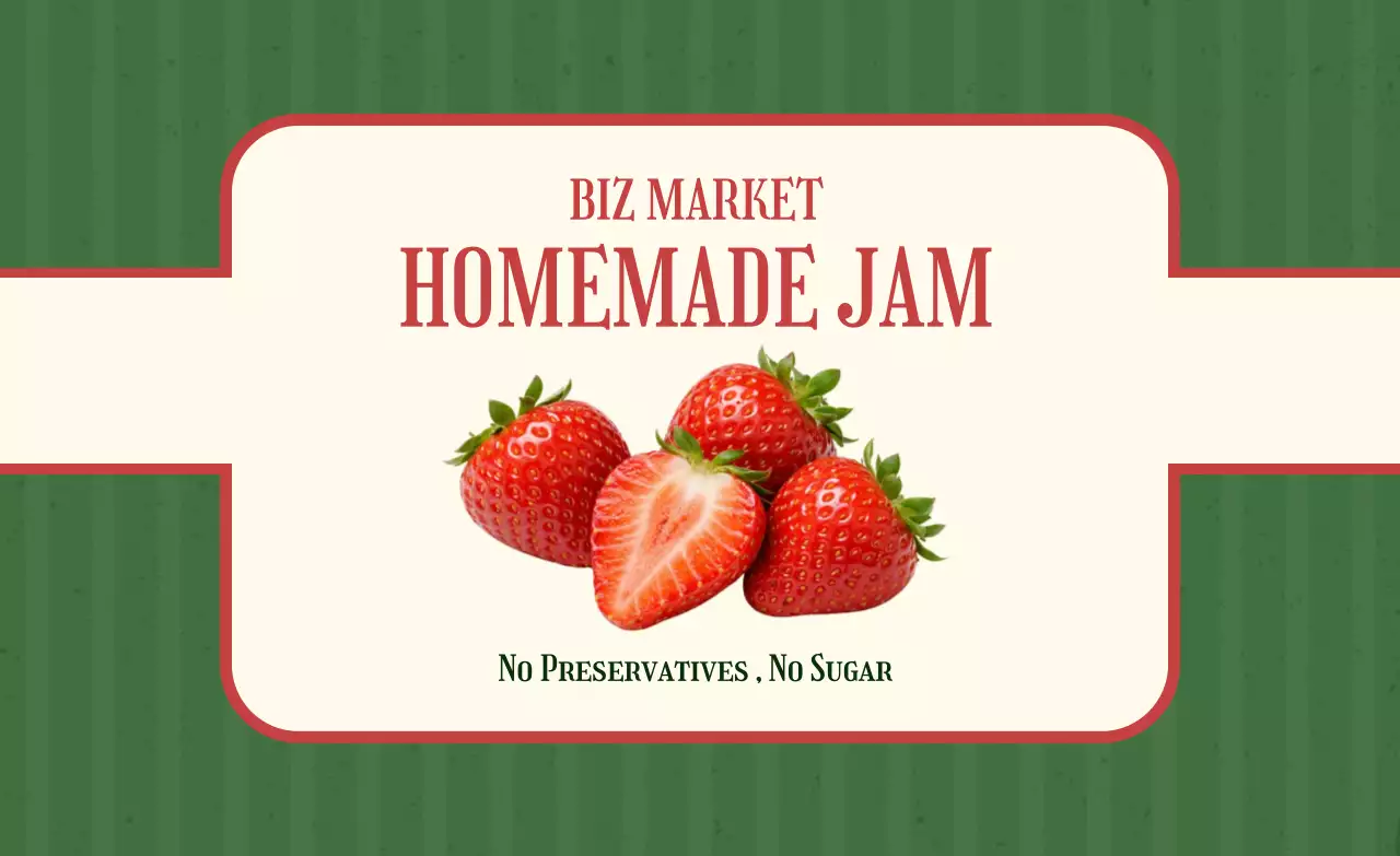 빨강 레트로 수제잼 제품 홍보