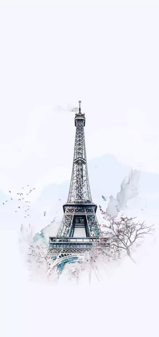 월페이퍼 흰색 배경의 미니멀리즘 건축 여행 포스터