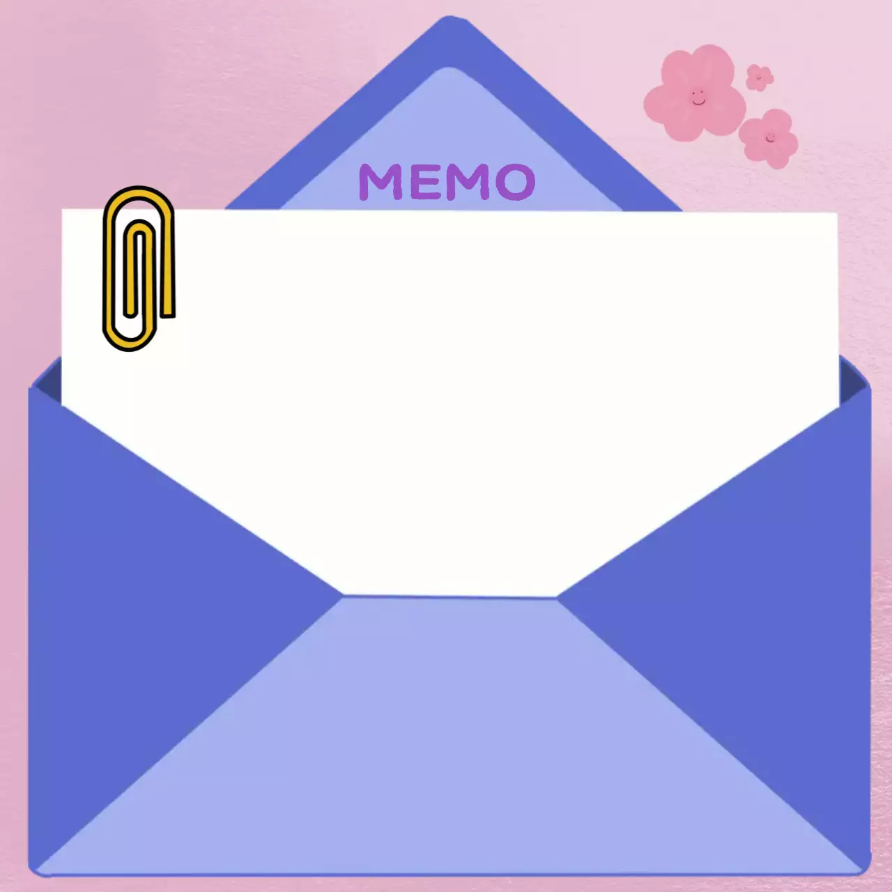 파랑 미니멀 편지지 안내