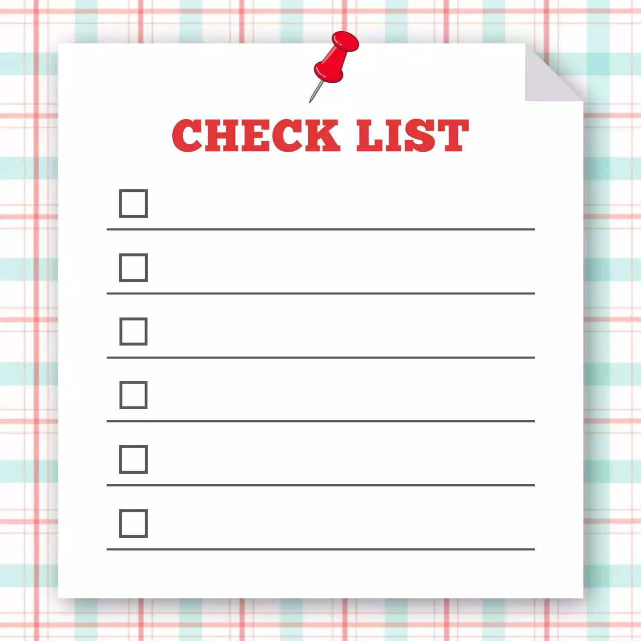 빨강 심플 체크리스트