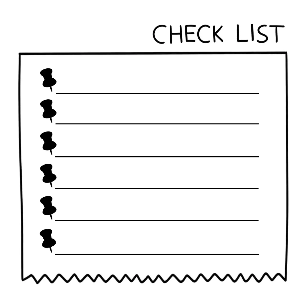 검정 심플 체크리스트 기록