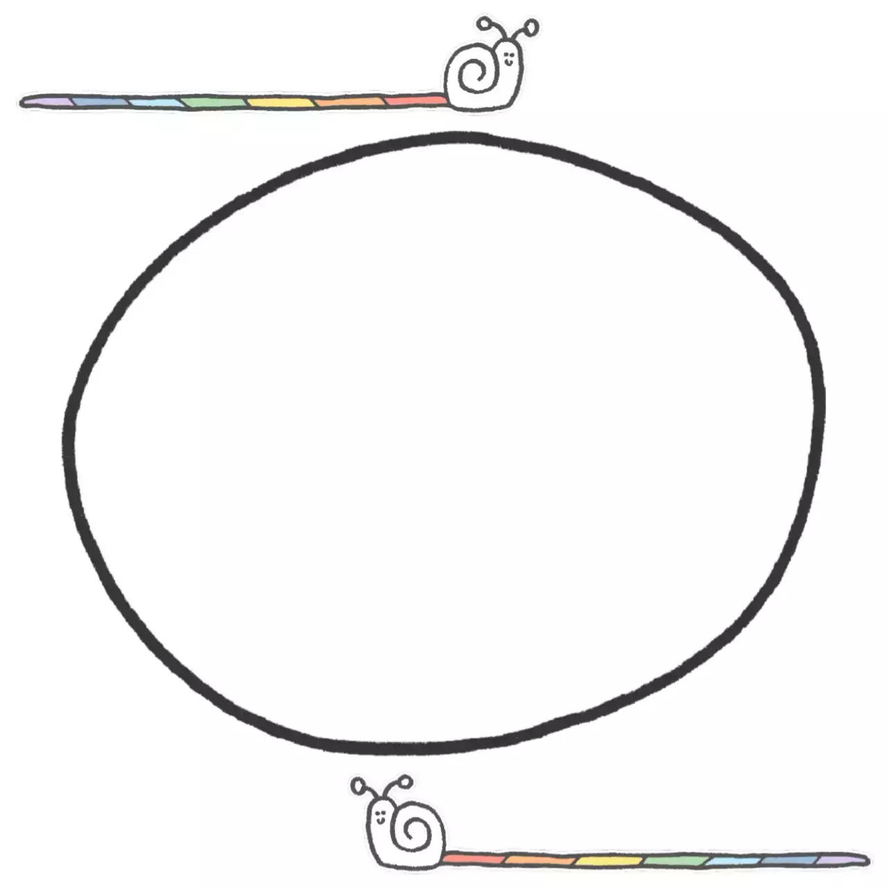 귀여운 무지개 달팽이에게 무엇을 적을까