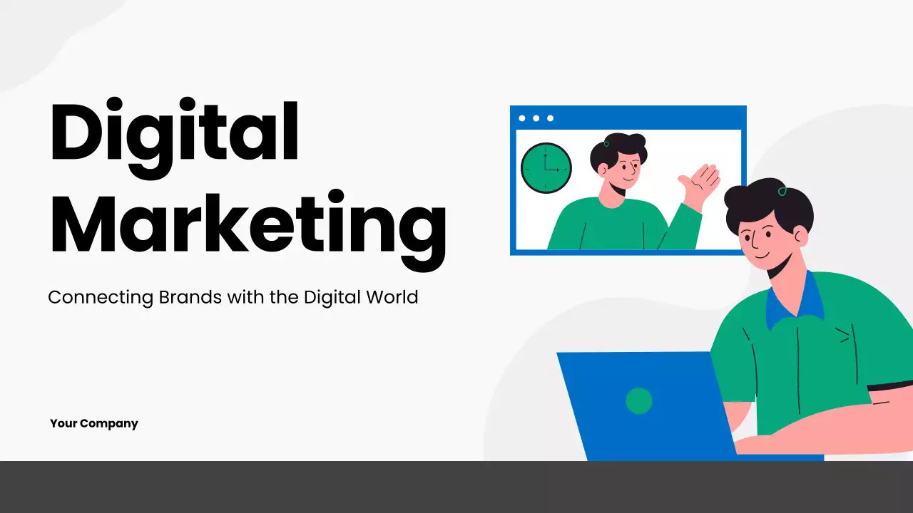 그레이 심플 디지털 마케팅 전략