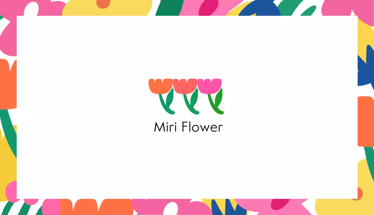 주황 심플 꽃무늬 홍보