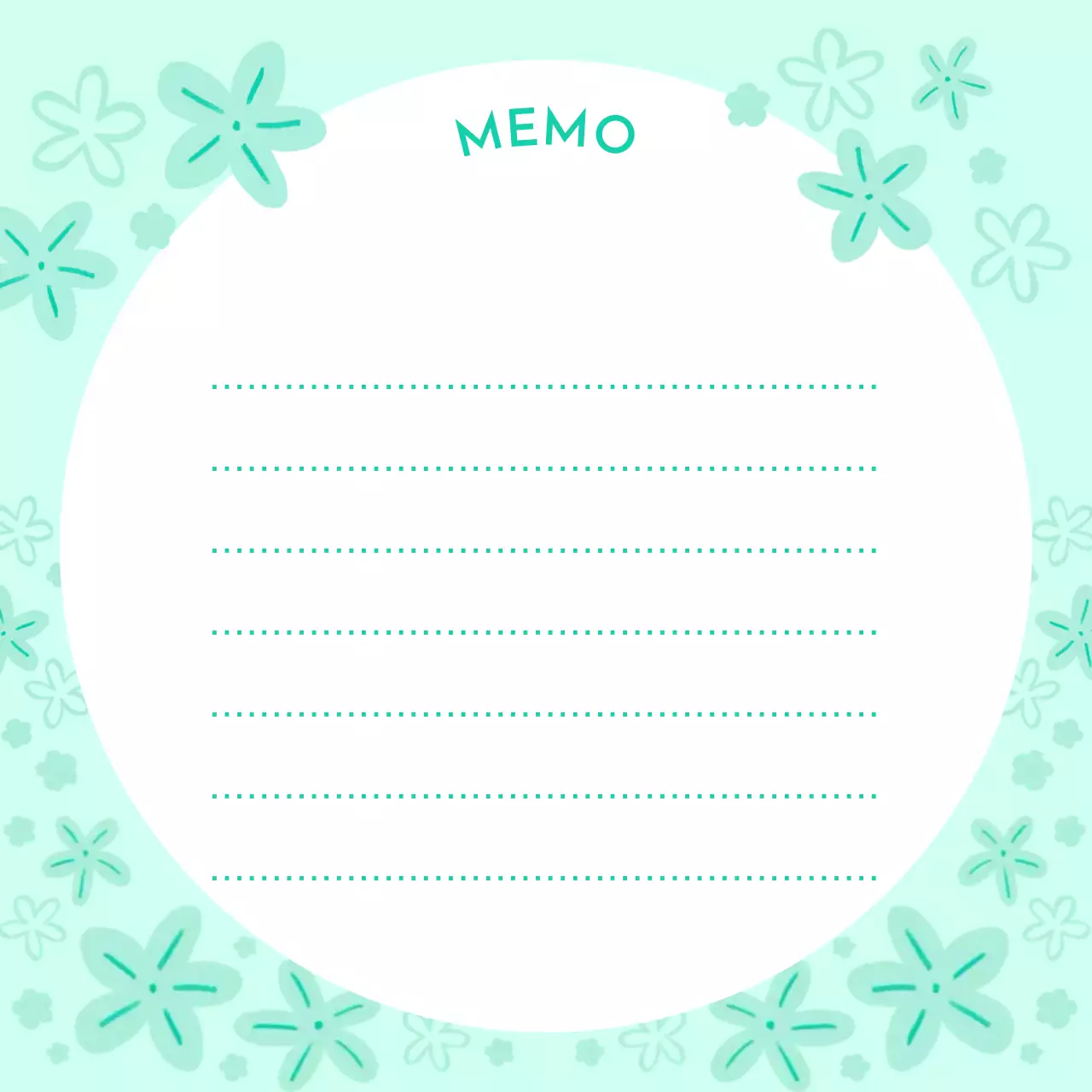 민트 심플 봄느낌 꽃 엽서프레임