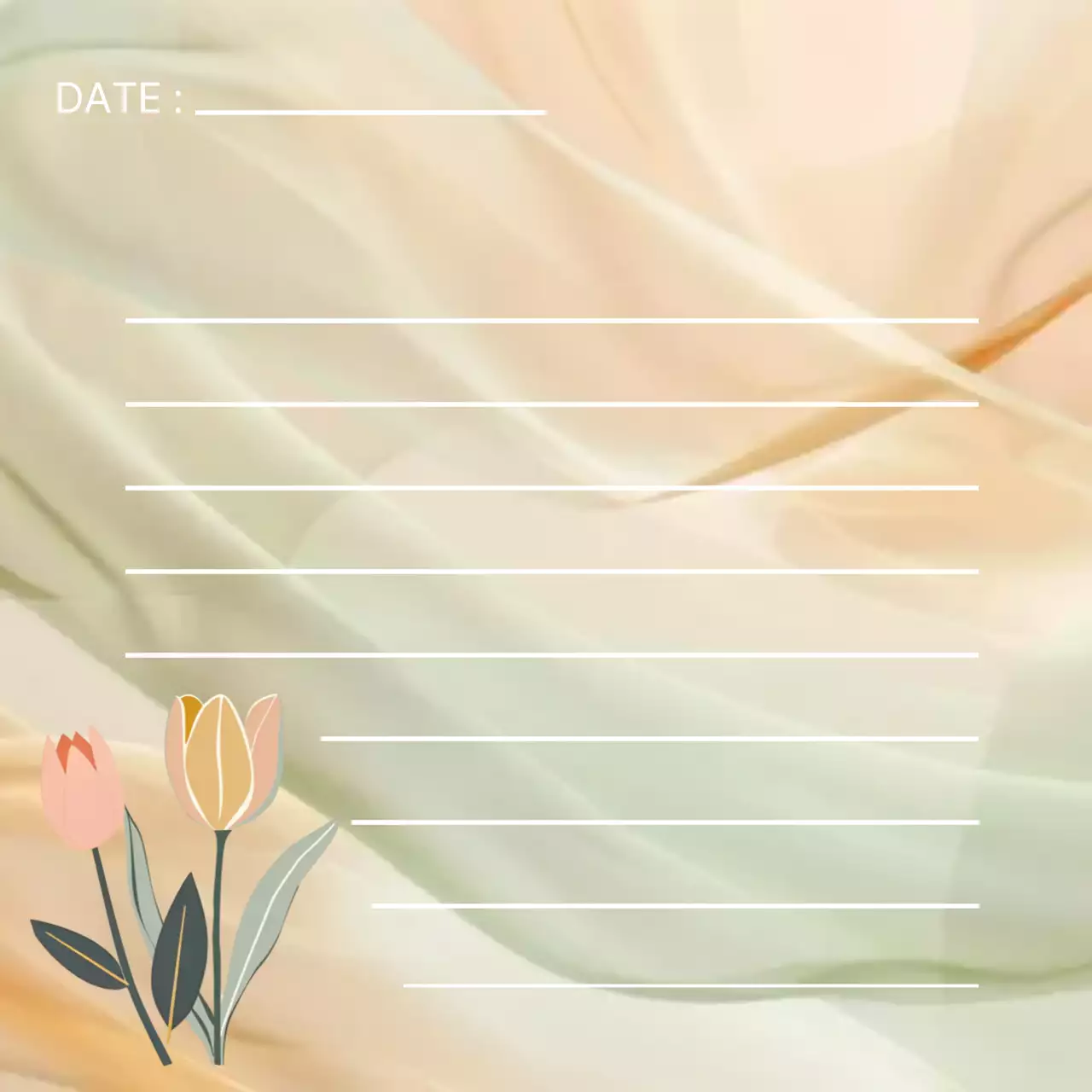 베이지 아기자기한 일기 노트