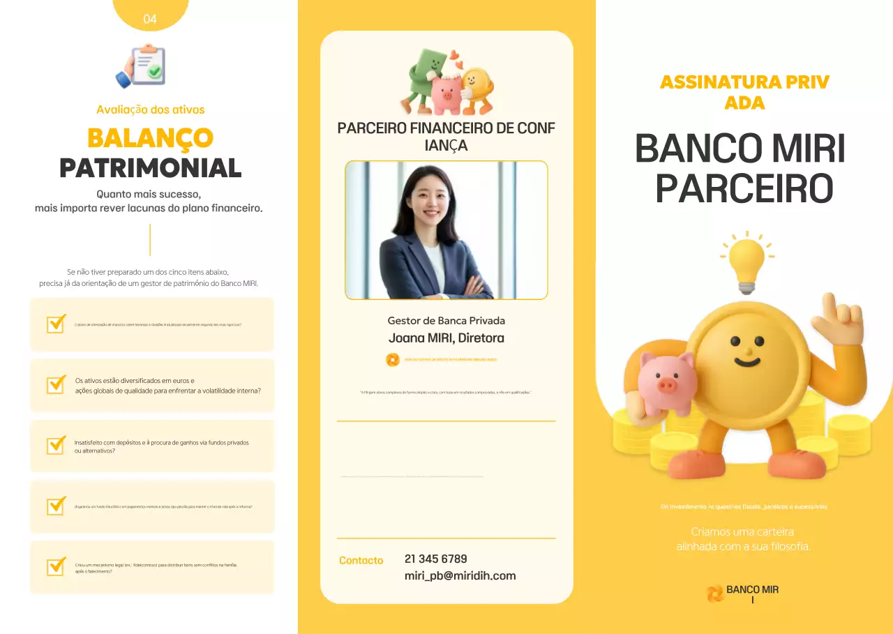 Promoção Yellow Modern Financial Partner