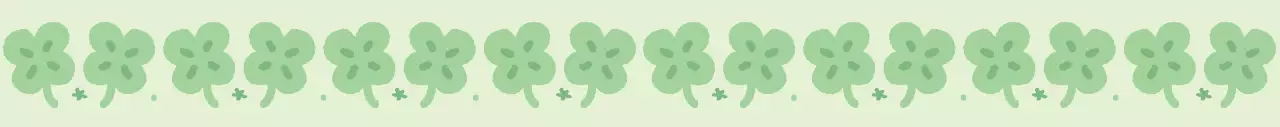 초록색 단순 클로버 패턴 문구
