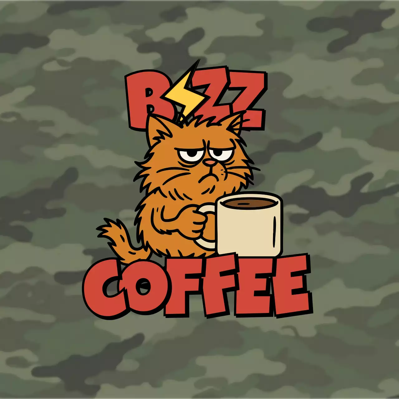 카키 힙한 커피 홍보