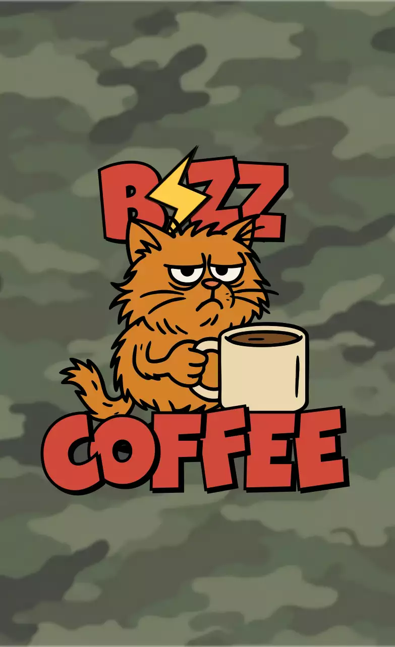 카키 힙한 커피 홍보