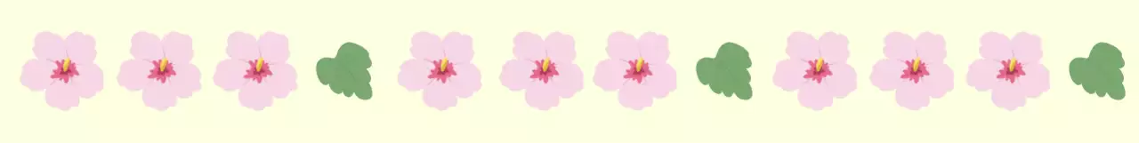 연노랑 아기자기한 무궁화 스티커