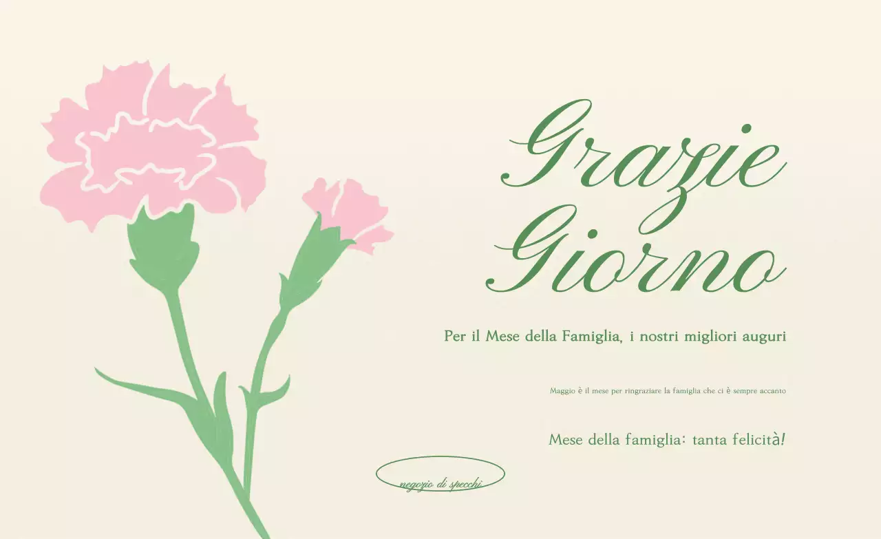 Celebrazione del mese della famiglia semplice in rosa