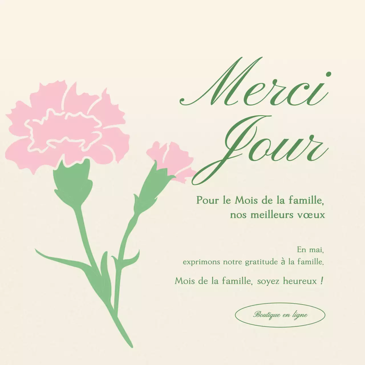 Célébration du Mois de la Famille Rose Simple