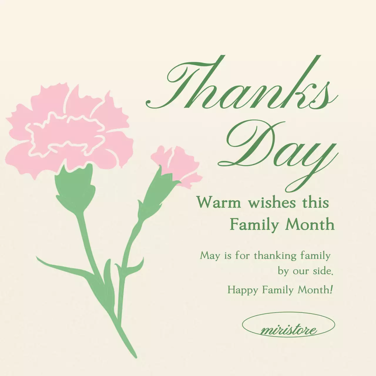 Pink Simple Family Month Celebration