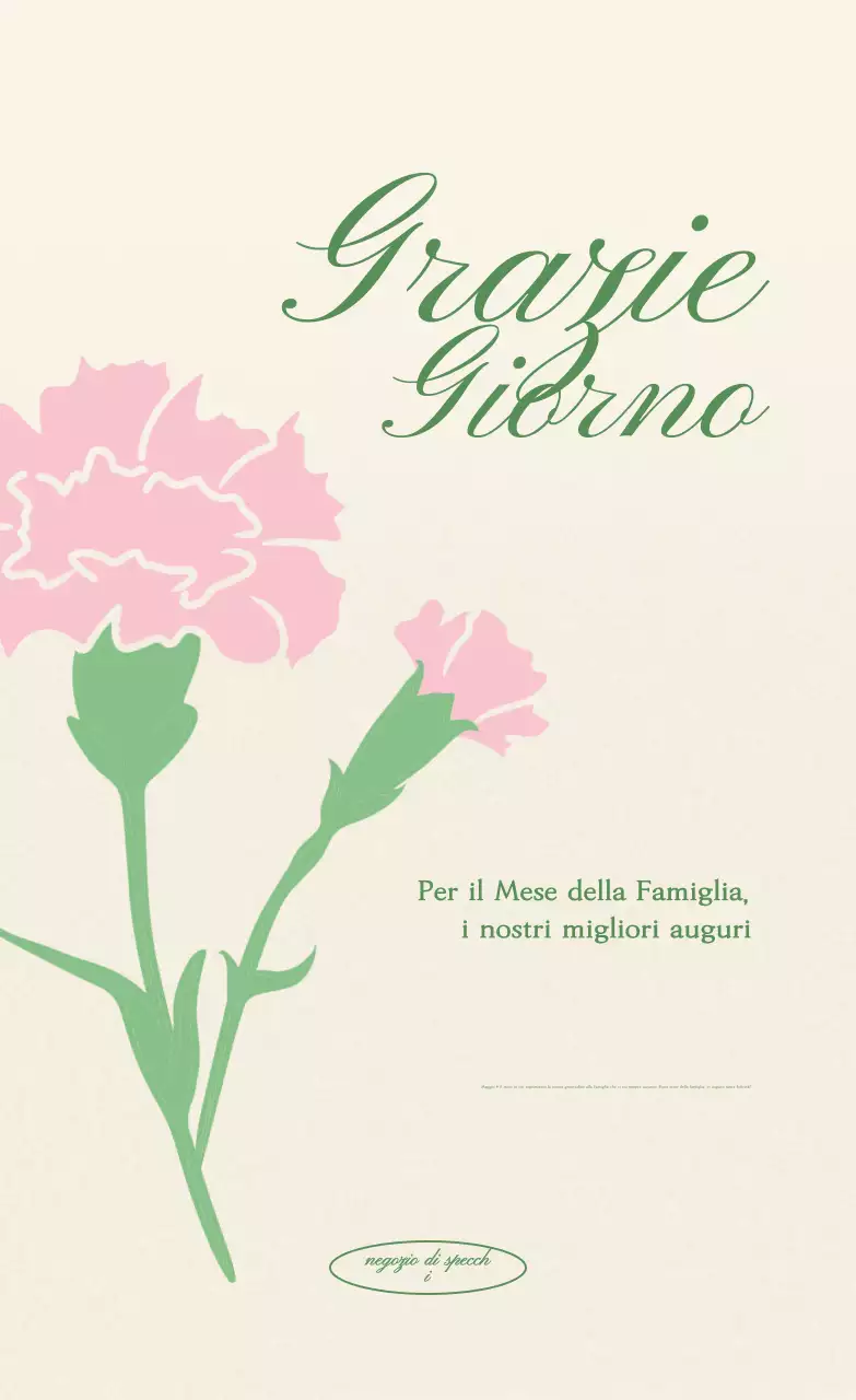 Celebrazione del mese della famiglia semplice in rosa