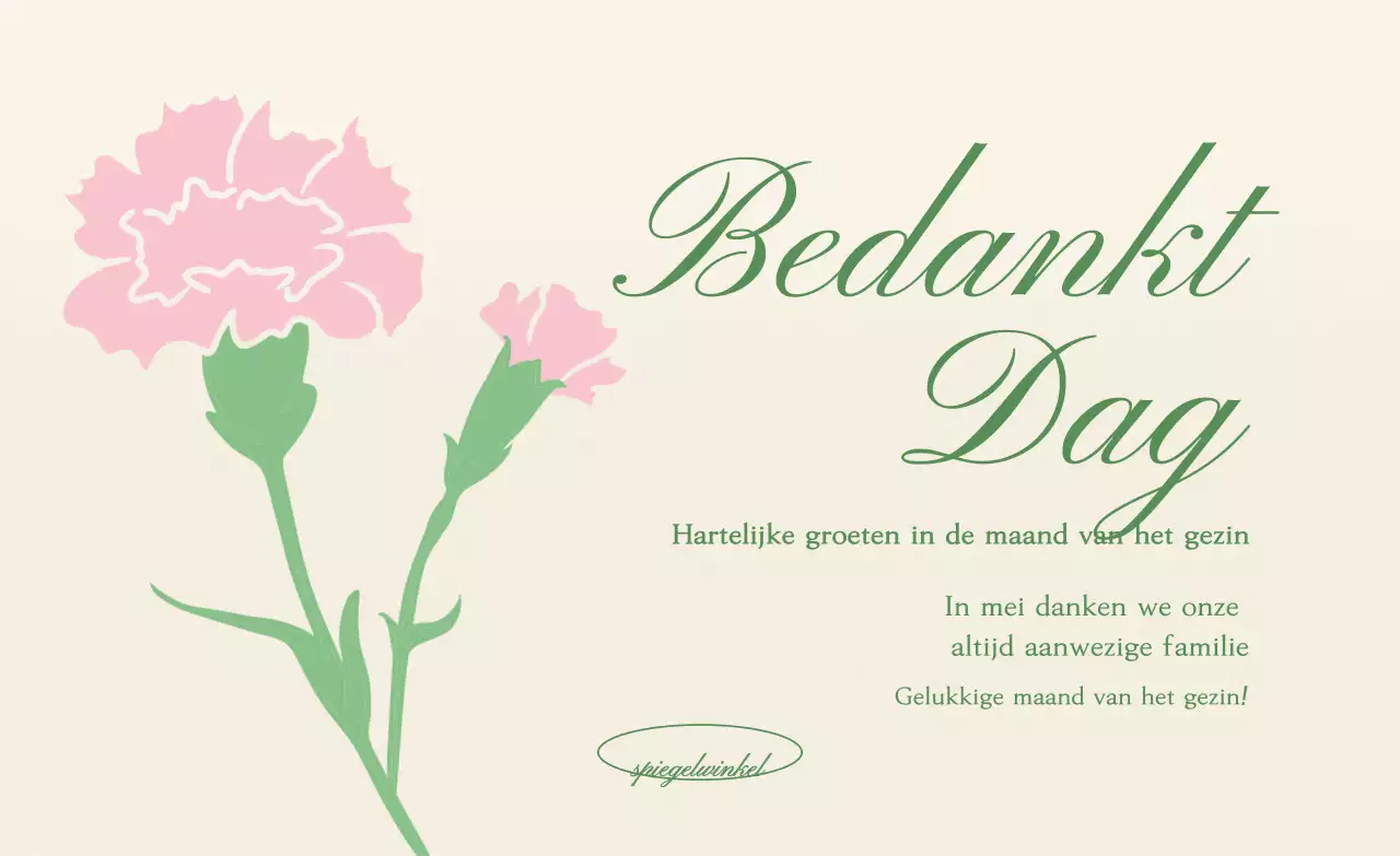 Roze Eenvoudige Familie Maand Viering