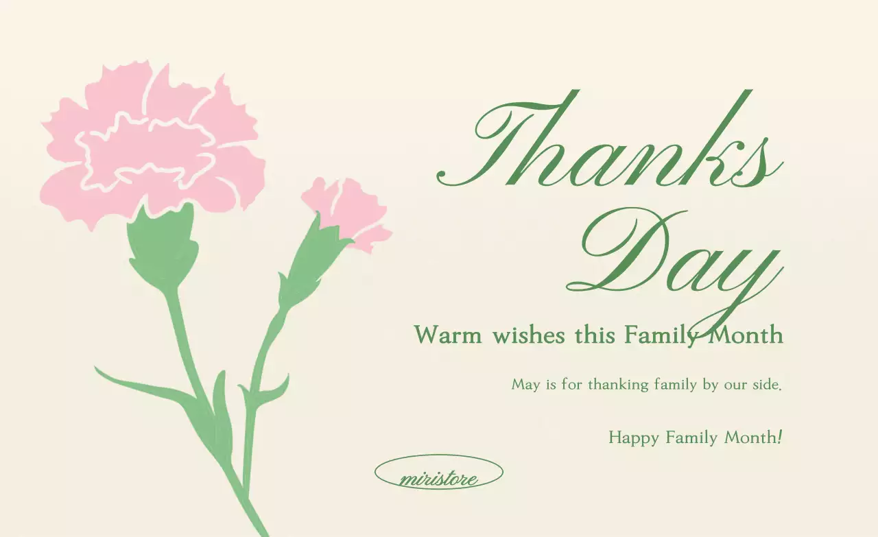 Pink Simple Family Month Celebration