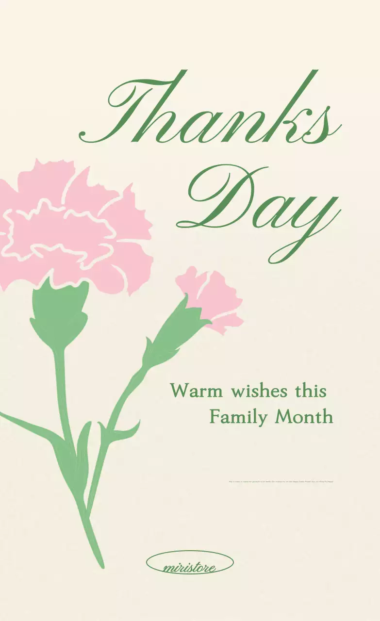 Pink Simple Family Month Celebration