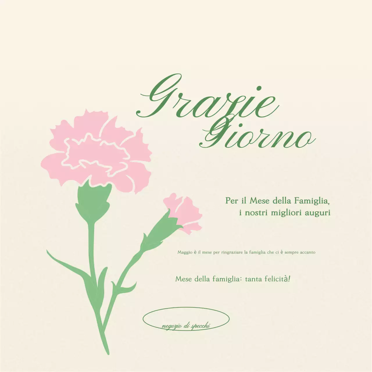 Celebrazione del mese della famiglia semplice in rosa